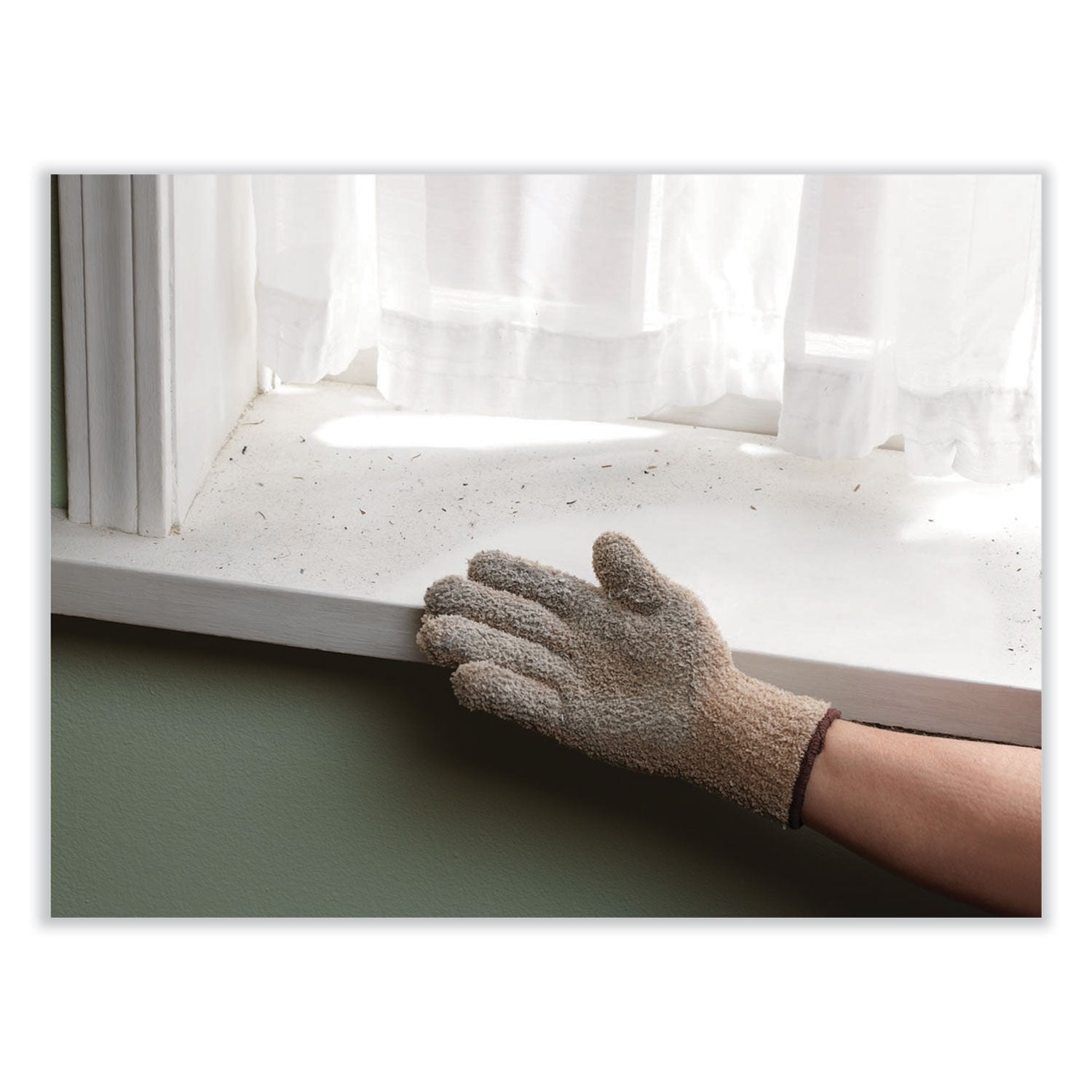 CleanGreen Microfiber Dusting Gloves, 5" x 10, Pair - 