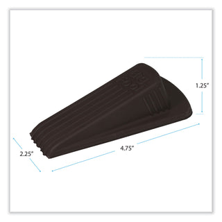 Big Foot Doorstop, No Slip Rubber Wedge, 2.25w x 4.75d x 1.25h, Brown, 2/Pack - 