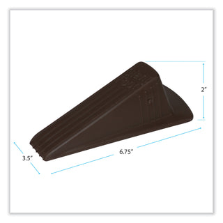 Giant Foot Doorstop, No-Slip Rubber Wedge, 3.5w x 6.75d x 2h, Brown - 