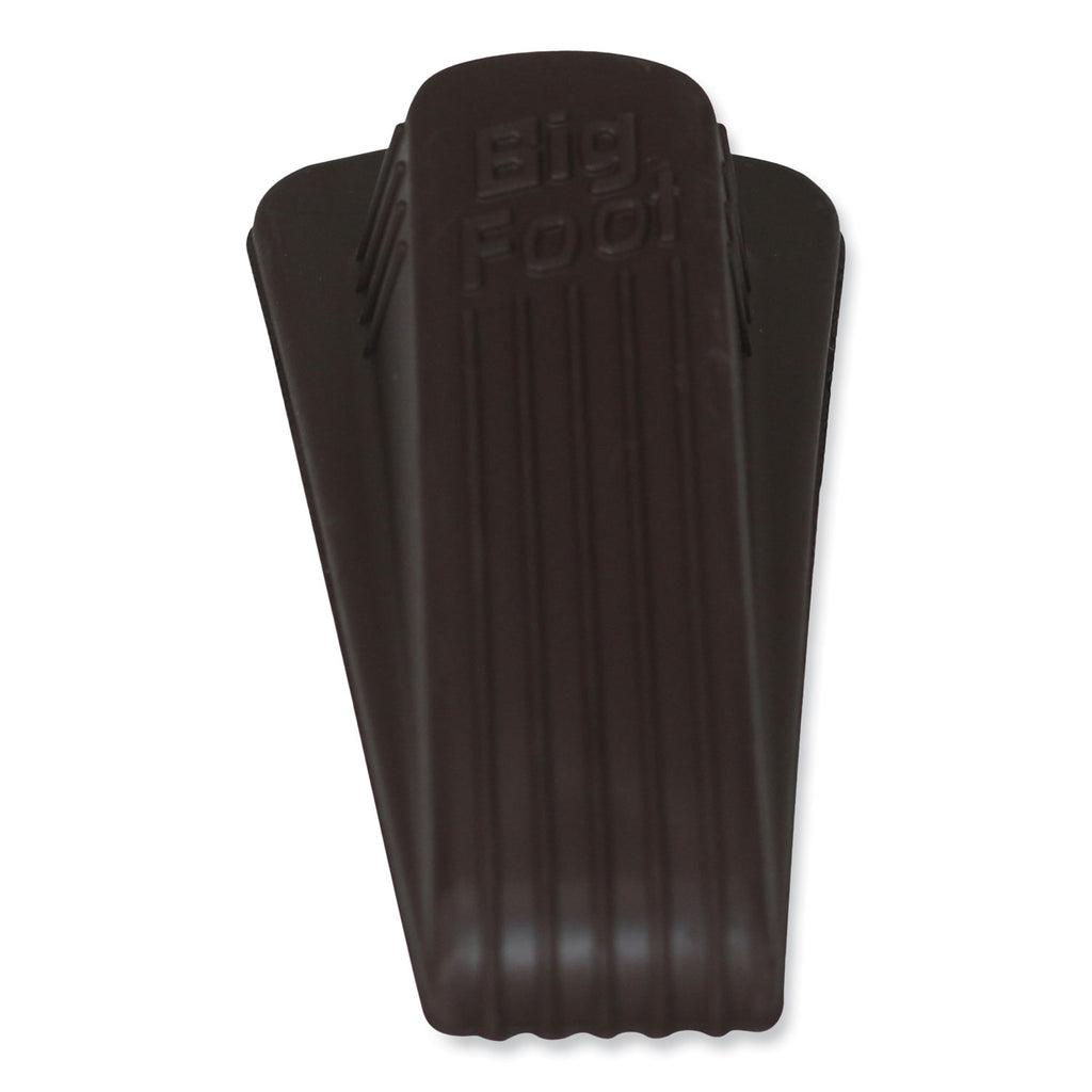 Big Foot Doorstop, No Slip Rubber Wedge, 2.25w x 4.75d x 1.25h, Brown - 