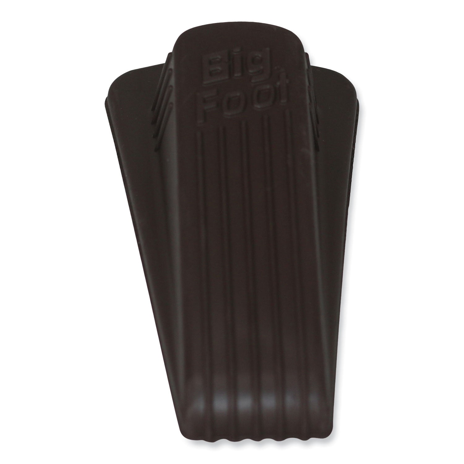 Big Foot Doorstop, No Slip Rubber Wedge, 2.25w x 4.75d x 1.25h, Brown - 