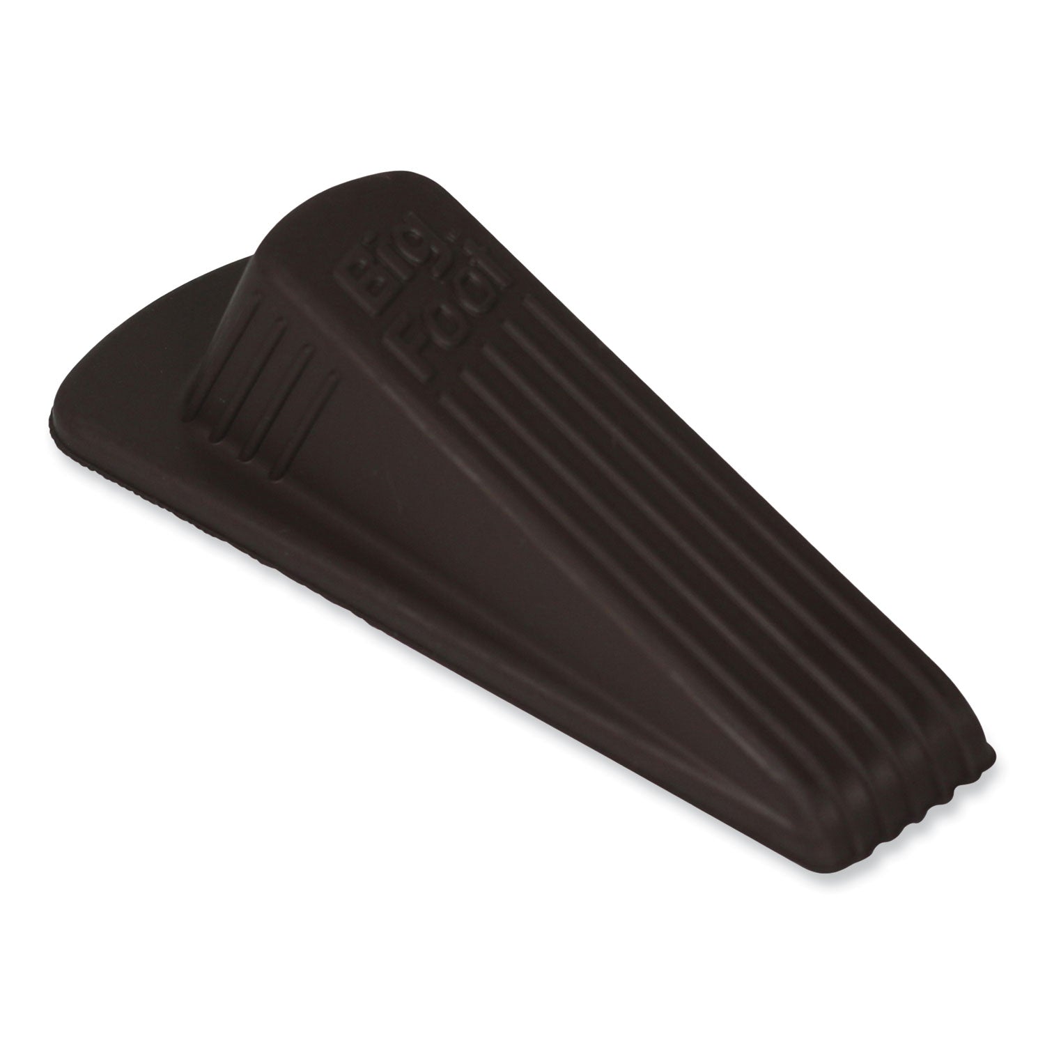 Big Foot Doorstop, No Slip Rubber Wedge, 2.25w x 4.75d x 1.25h, Brown - 
