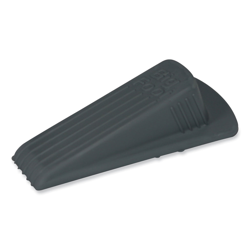 Big Foot Doorstop, No Slip Rubber Wedge, 2.25w x 4.75d x 1.25h, Gray - 