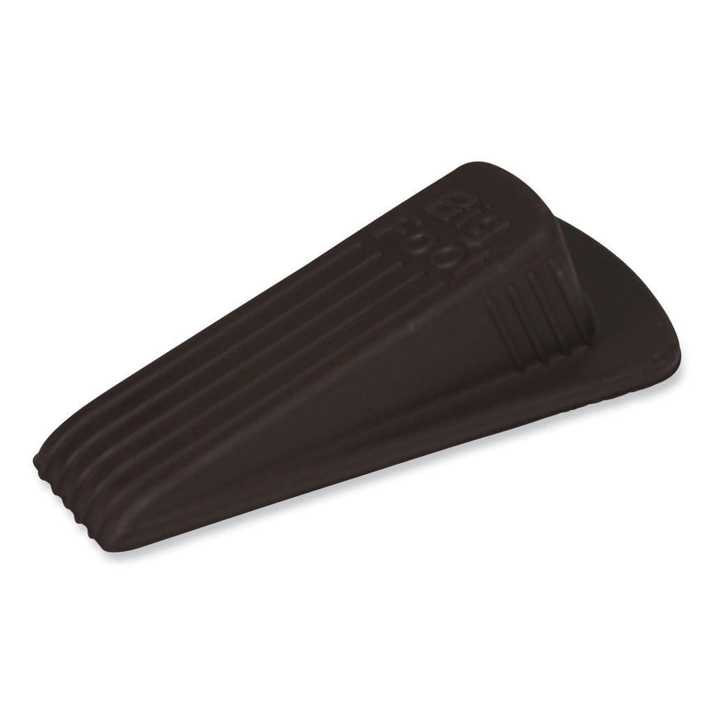 Big Foot Doorstop, No Slip Rubber Wedge, 2.25w x 4.75d x 1.25h, Brown - 