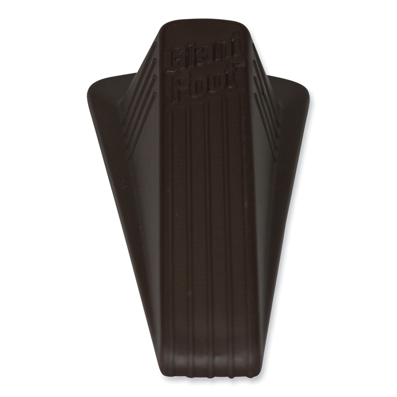 Giant Foot Doorstop, No-Slip Rubber Wedge, 3.5w x 6.75d x 2h, Brown - 