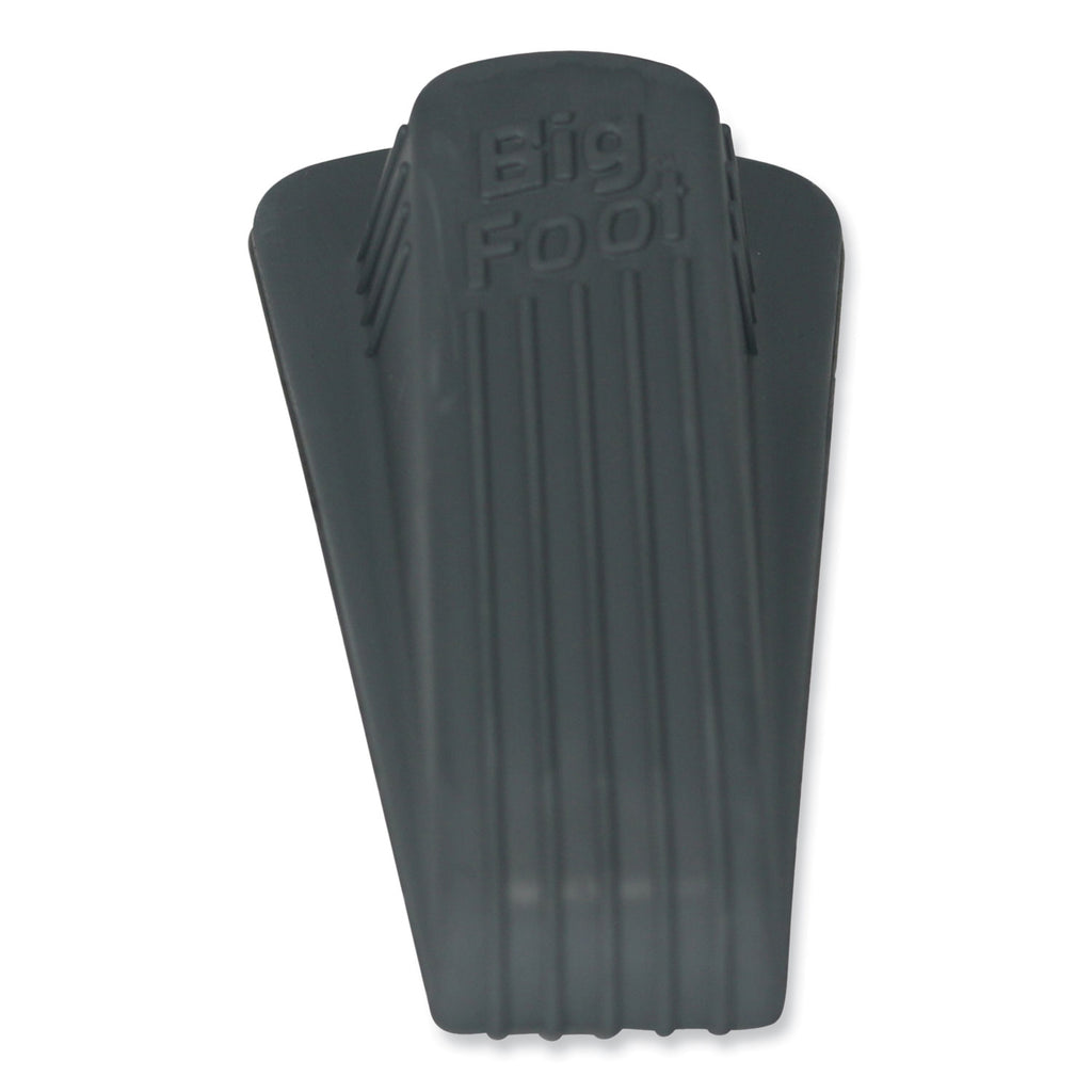 Big Foot Doorstop, No Slip Rubber Wedge, 2.25w x 4.75d x 1.25h, Gray - 