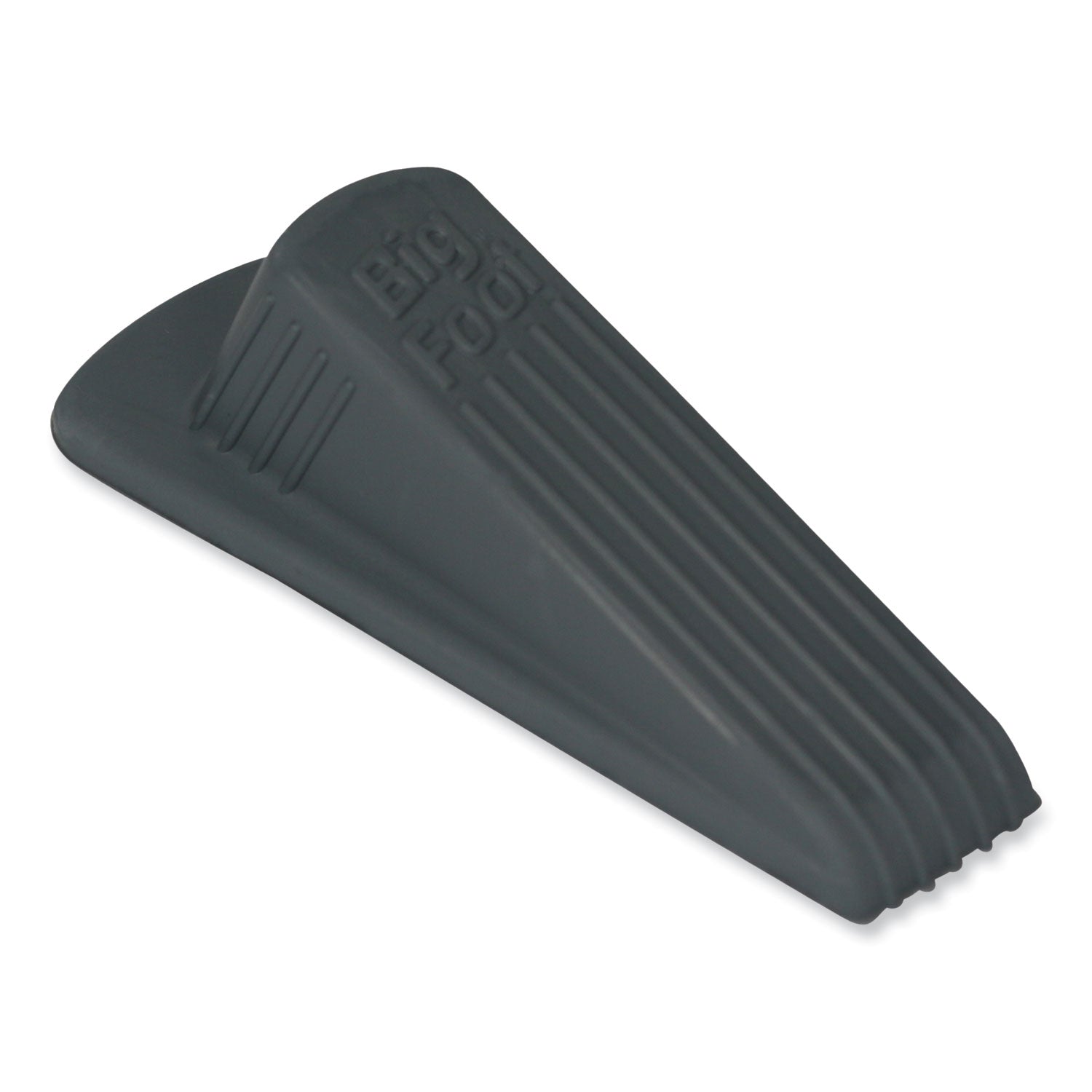 Big Foot Doorstop, No Slip Rubber Wedge, 2.25w x 4.75d x 1.25h, Gray - 