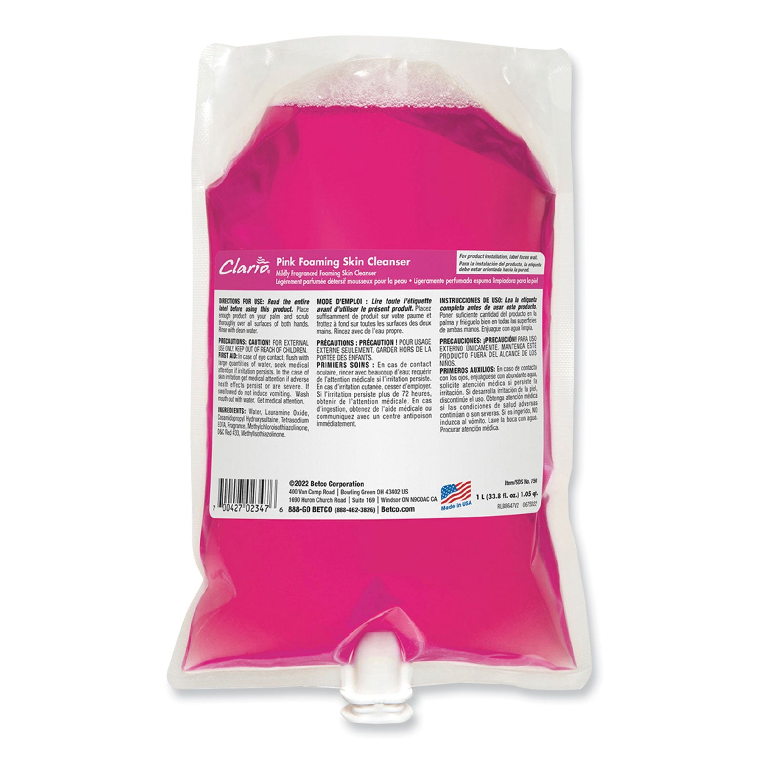 pink-foaming-skin-cleanser-fresh-1000-ml-refill-bag-6-carton_bet7502900 - 1