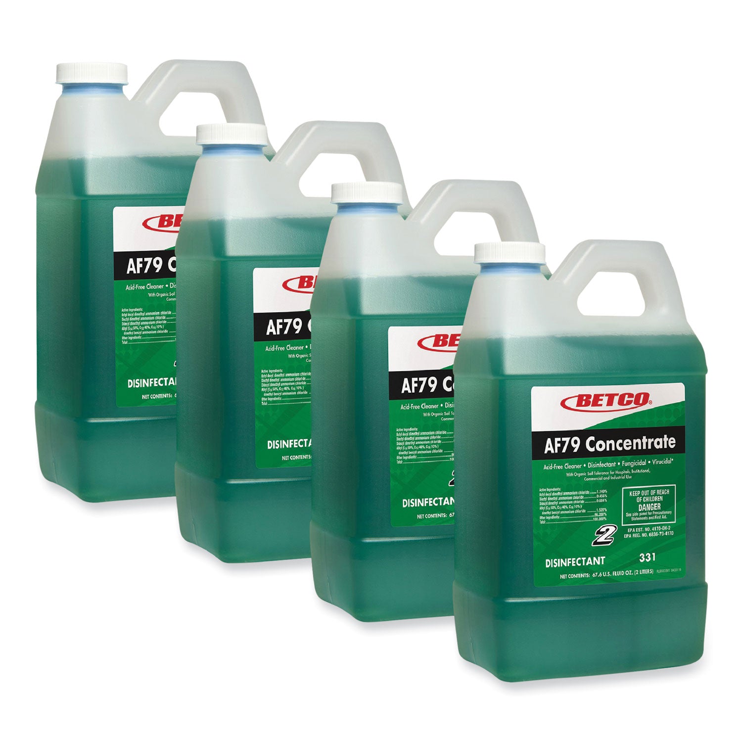 AF79 Acid-Free Bathroom Cleaner Concentrate, Ocean Breeze Scent, 2 L Bottle, 4/Carton
