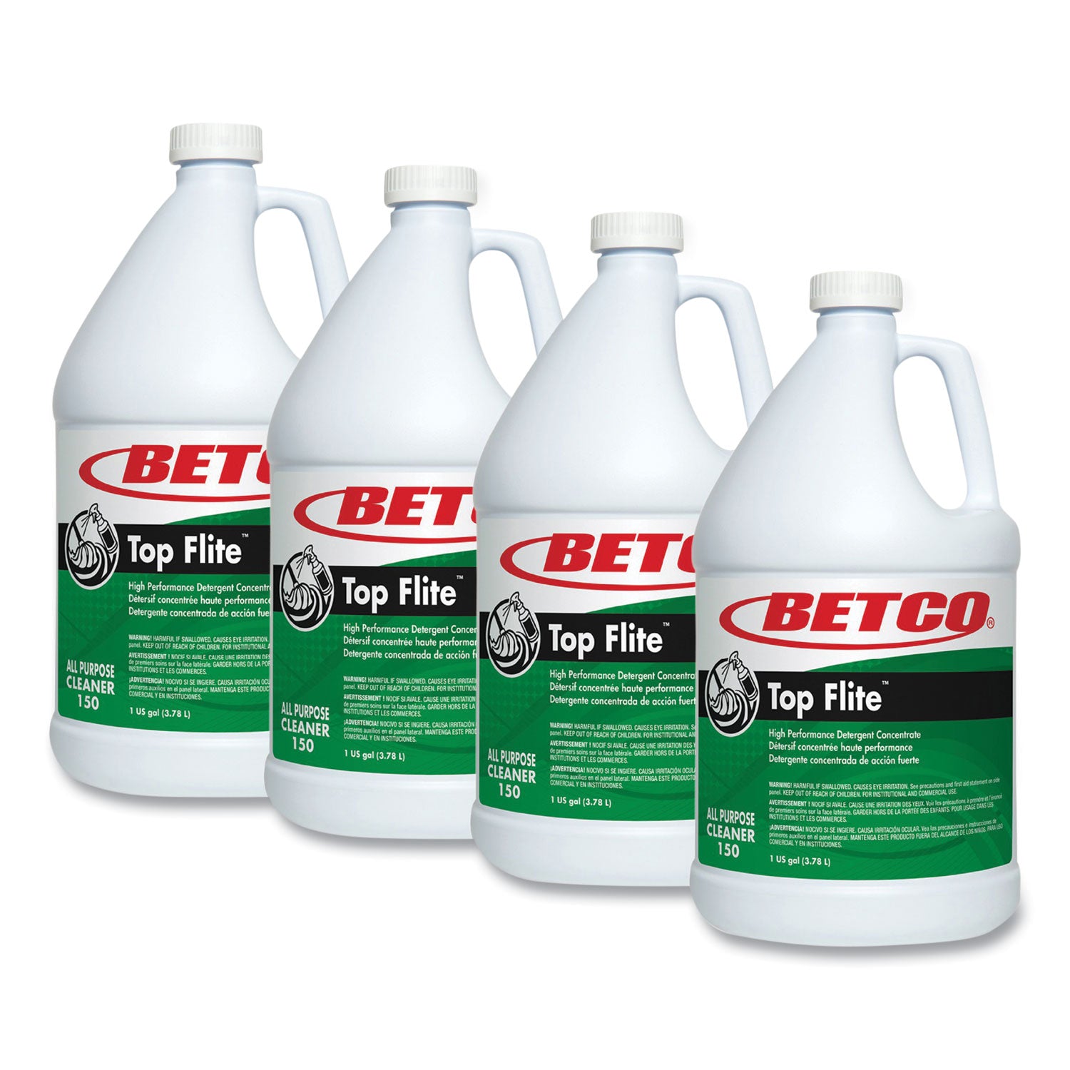 Top Flite All-Purpose Cleaner, Mint Scent, 1 gal Bottle, 4/Carton
