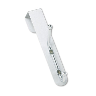 Over-The-Door Double Coat Hook, Chrome-Plated Steel, Satin Aluminum Base