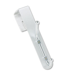 Over-The-Panel Double-Garment Hook, Satin Aluminum/Chrome - 3