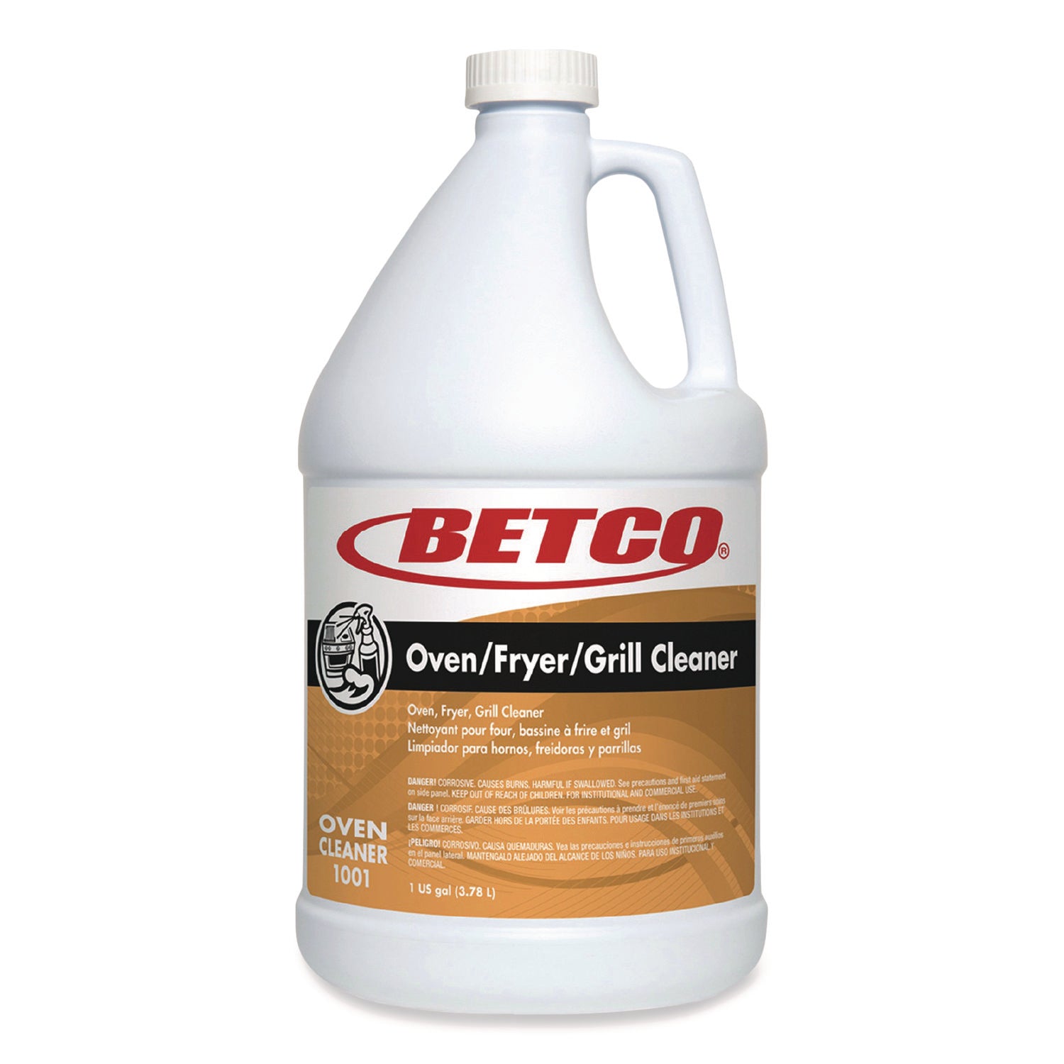 Oven Fryer Grill Cleaner, Characteristic Scent, 1 gal Bottle, 4/Carton
