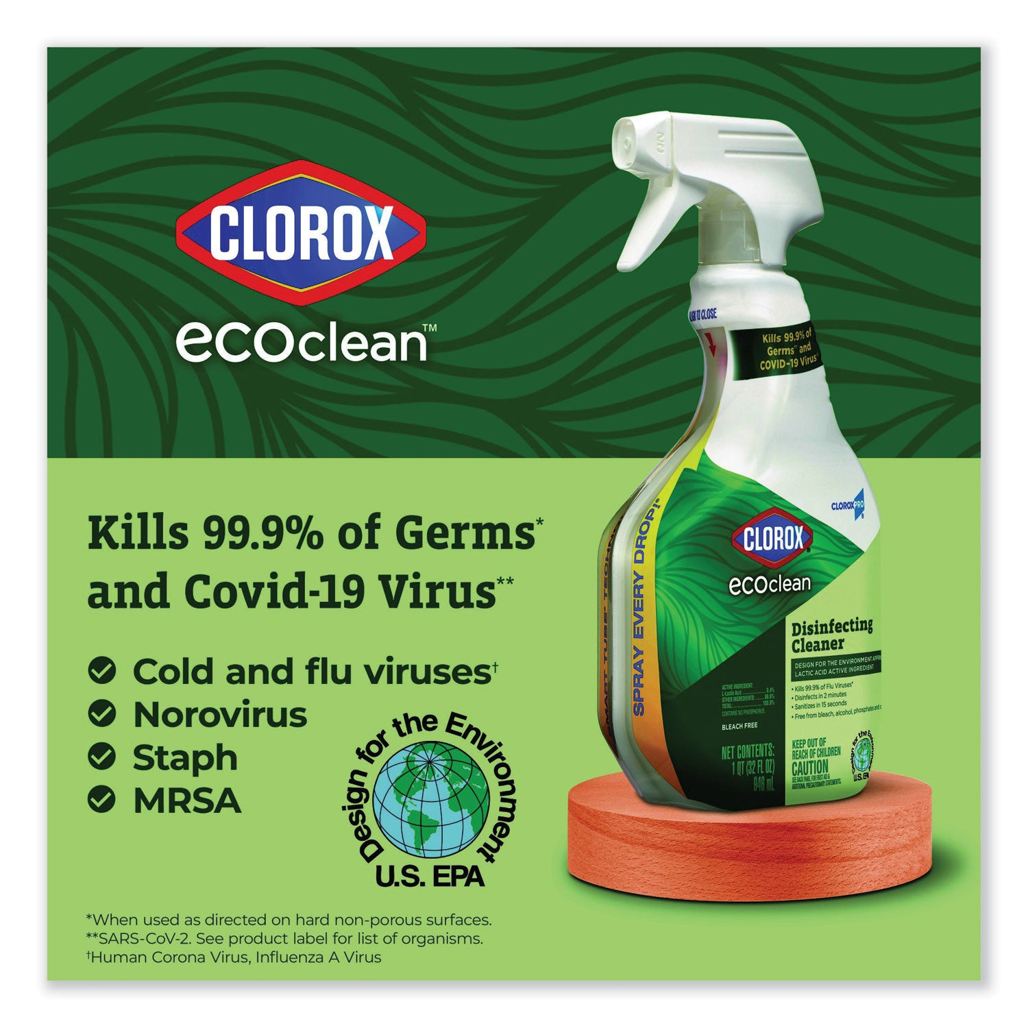 clorox-pro-ecoclean-disinfecting-cleaner-unscented-32-oz-spray-bottle-9-carton_clo60213ct - 6