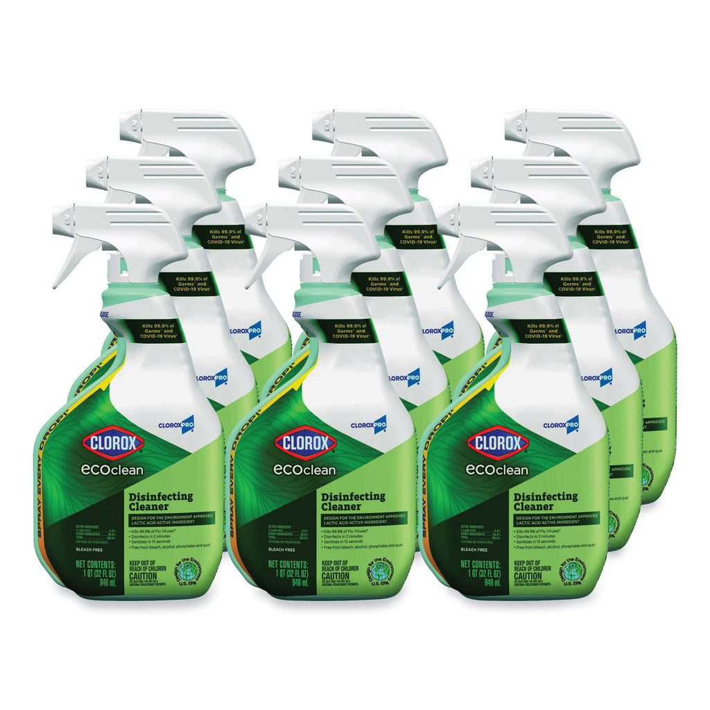 clorox-pro-ecoclean-disinfecting-cleaner-unscented-32-oz-spray-bottle-9-carton_clo60213ct - 2