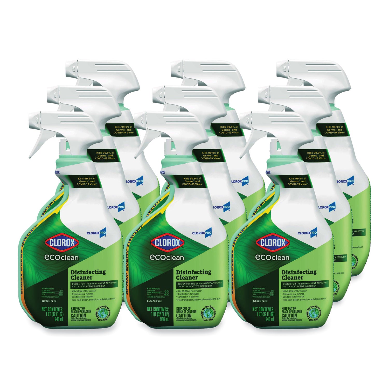 clorox-pro-ecoclean-disinfecting-cleaner-unscented-32-oz-spray-bottle-9-carton_clo60213ct - 2