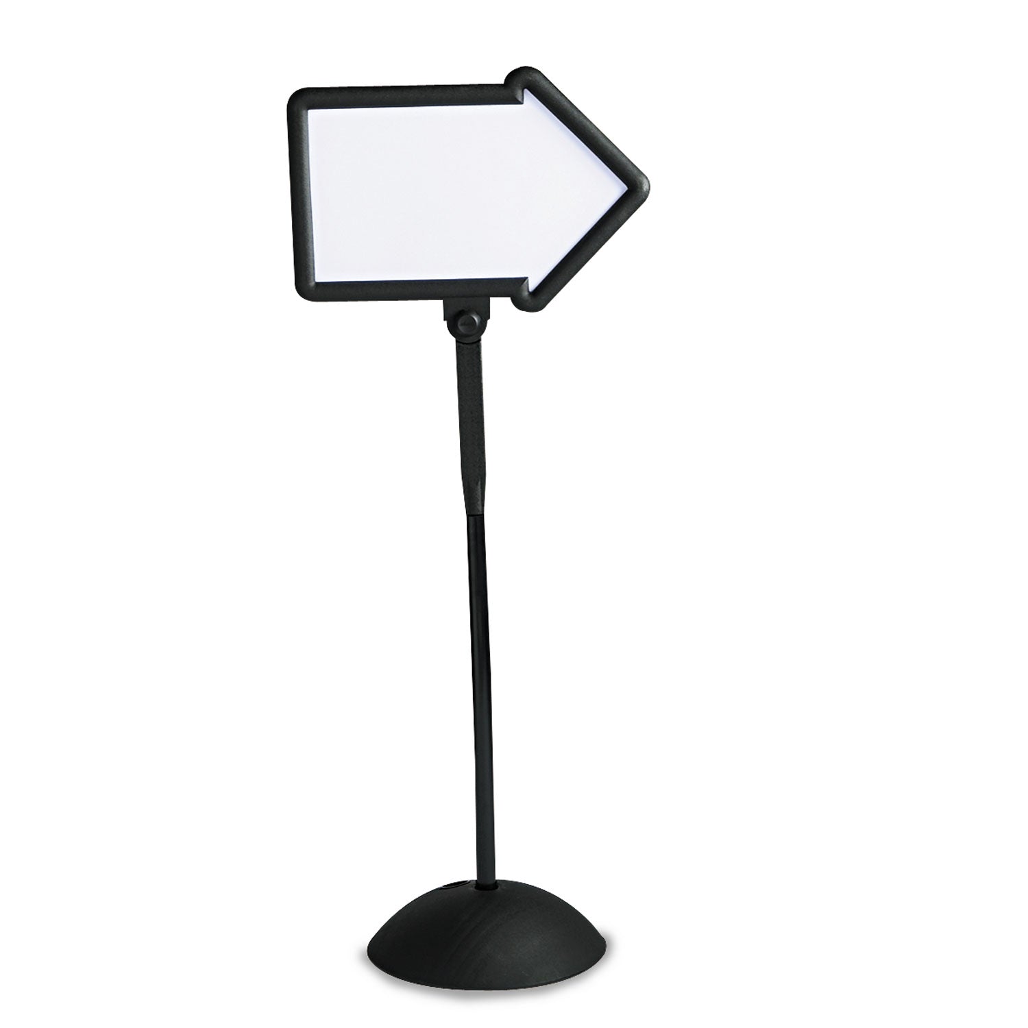 writeway-double-sided-magnetic-dry-erase-standing-message-sign-arrow-6425-tall-black-stand-255-x-1775-white-face_saf4173bl - 1