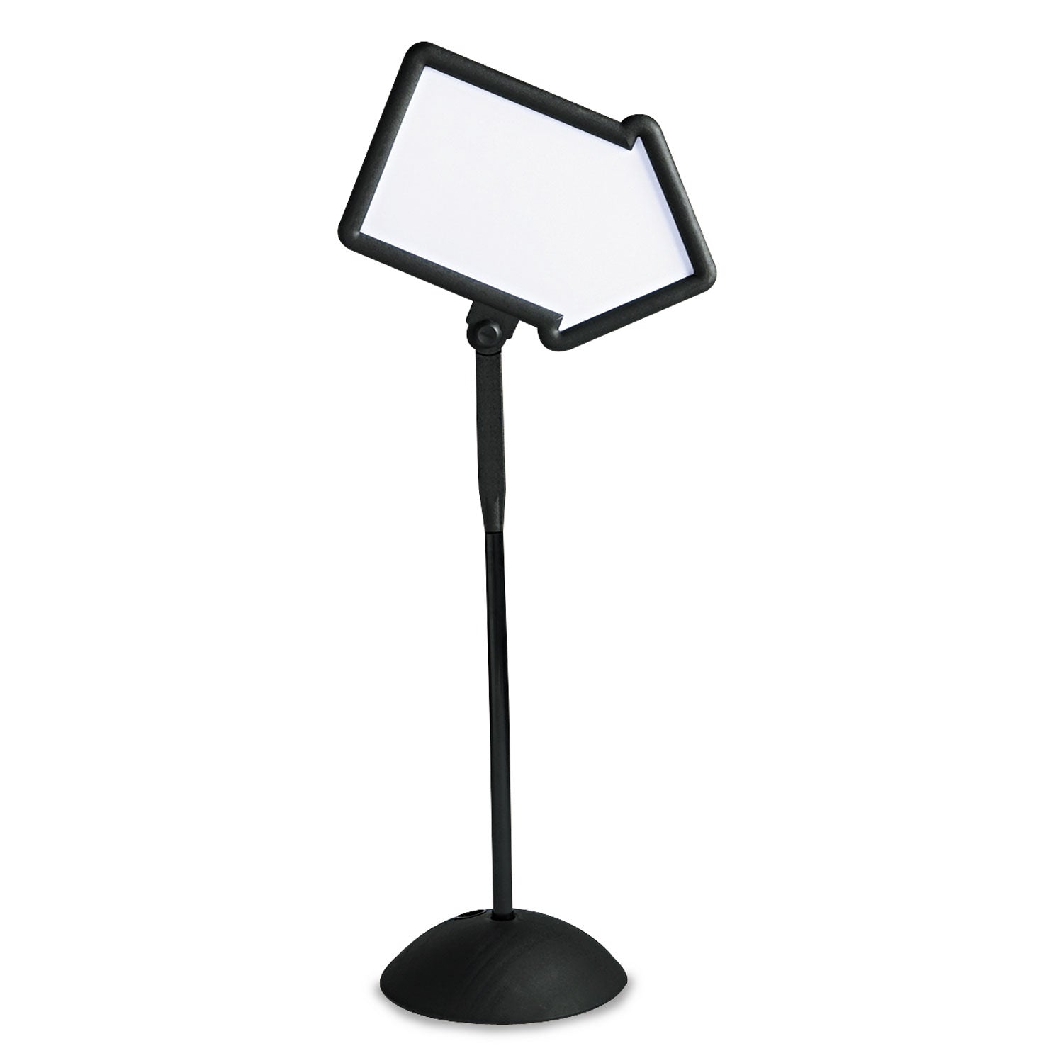 writeway-double-sided-magnetic-dry-erase-standing-message-sign-arrow-6425-tall-black-stand-255-x-1775-white-face_saf4173bl - 3