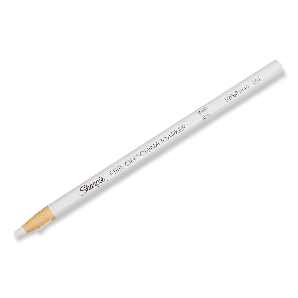 Peel-Off China Markers, White, Dozen - 