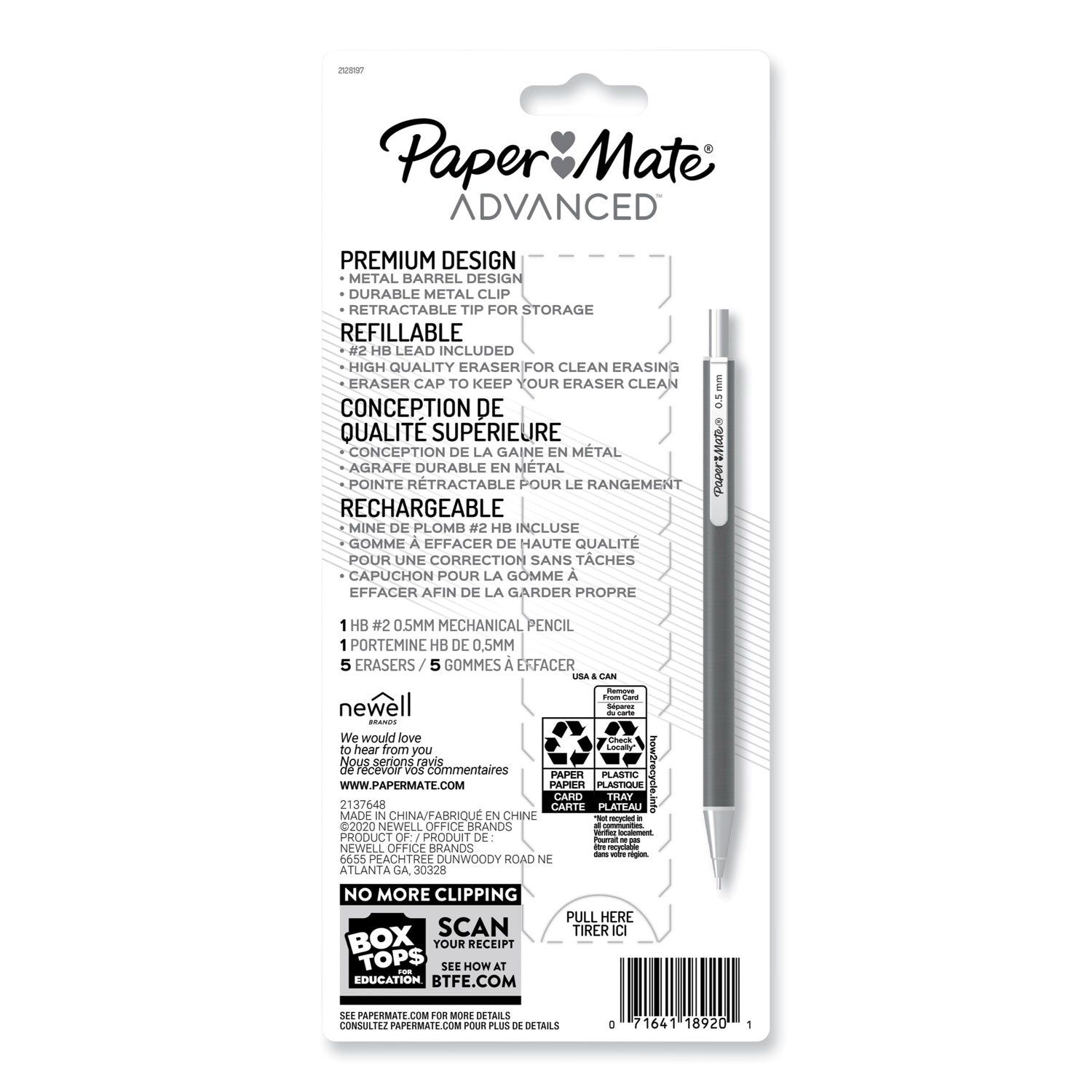 advanced-mechanical-pencils-05-mm-hb-#2-black-lead-gun-metal-gray-barrel_pap2128197 - 8