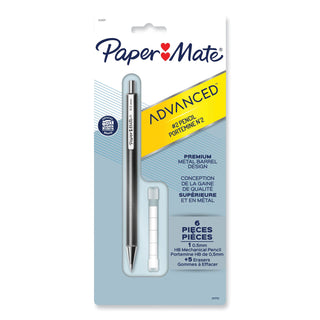 advanced-mechanical-pencils-05-mm-hb-#2-black-lead-gun-metal-gray-barrel_pap2128197 - 1