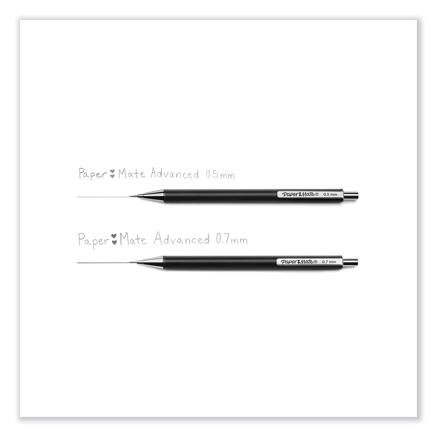 advanced-mechanical-pencils-07-mm-hb-#2-black-lead-gun-metal-gray;-rose-gold-barrel-2-pack_pap2128209 - 7
