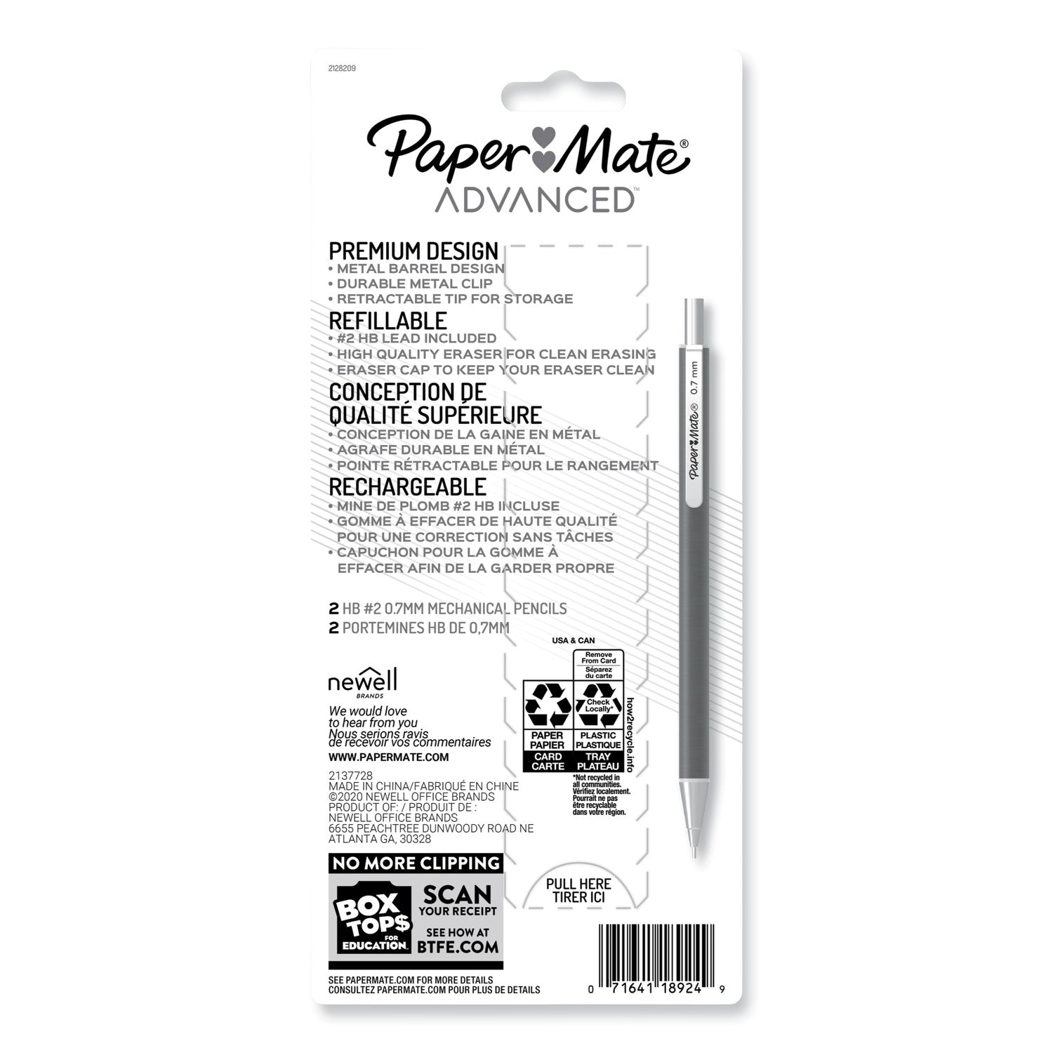 advanced-mechanical-pencils-07-mm-hb-#2-black-lead-gun-metal-gray;-rose-gold-barrel-2-pack_pap2128209 - 8