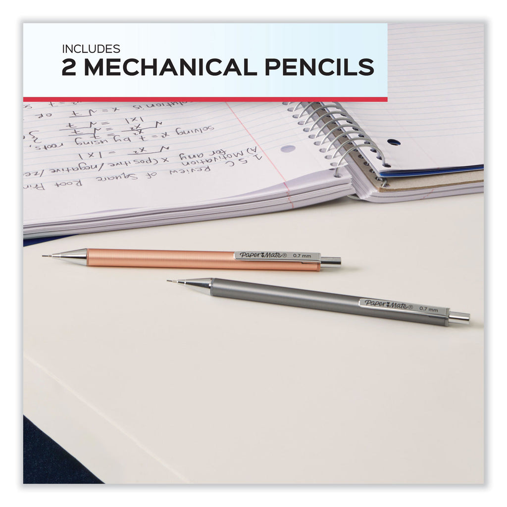 advanced-mechanical-pencils-05-mm-hb-#2-black-lead-black;-gray-barrel-2-pack_pap2128211 - 5