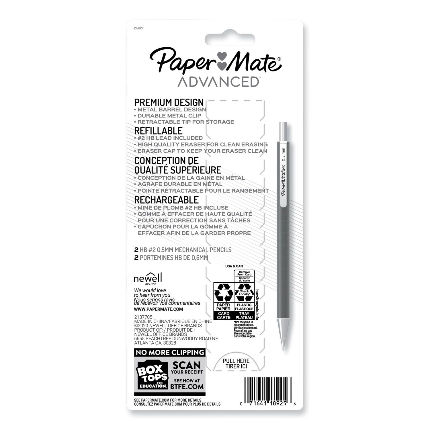 advanced-mechanical-pencils-05-mm-hb-#2-black-lead-black;-gray-barrel-2-pack_pap2128211 - 8