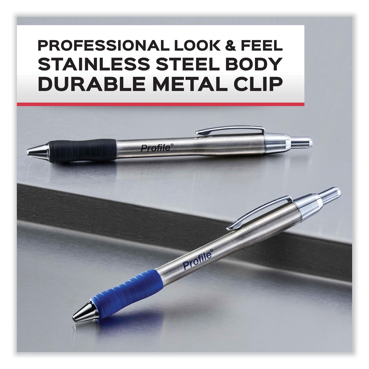 profile-ballpoint-pen-retractable-medium-1-mm-blue-ink-blue-silver-barrel-2-pack_pap2130519 - 3