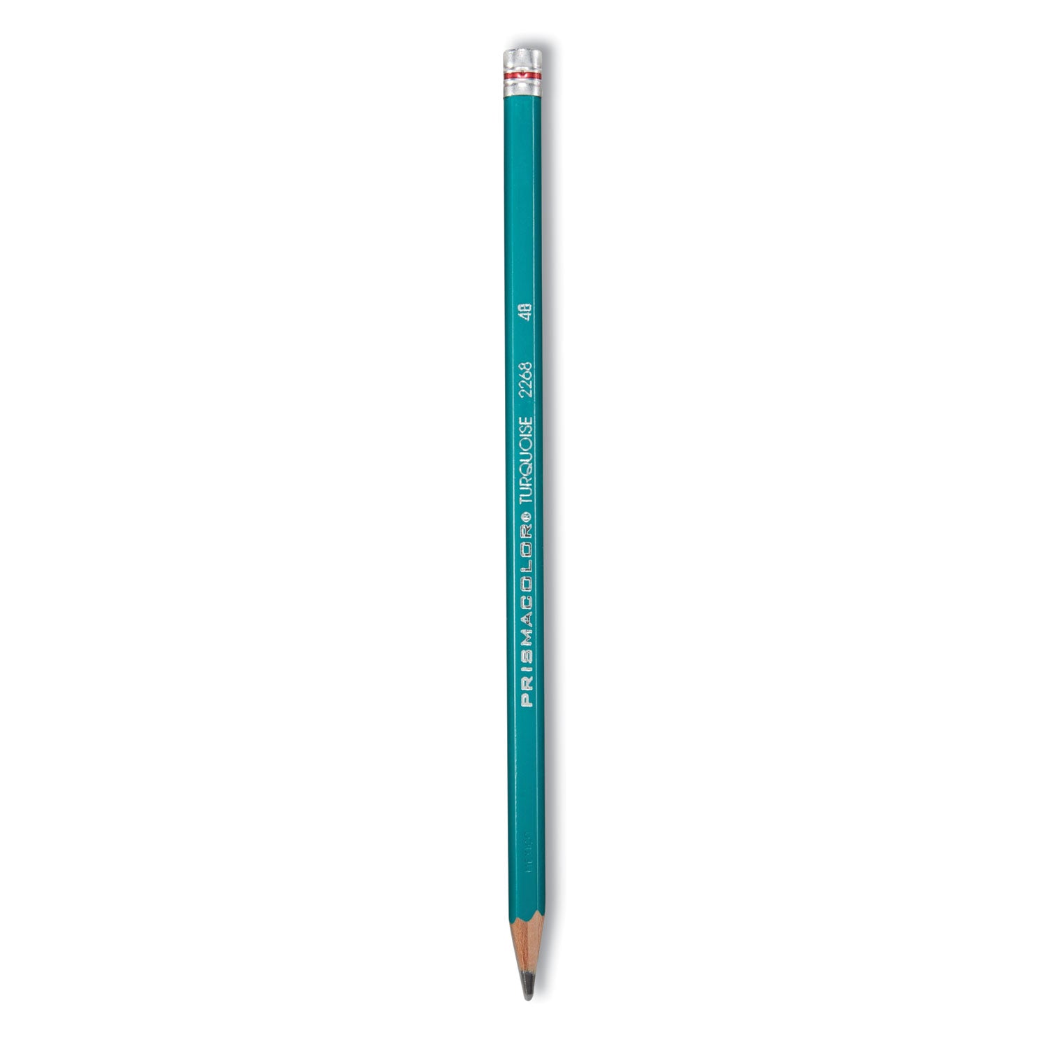 Turquoise Drawing Pencil, 2 mm, 4B, Black Lead, Turquoise Barrel, Dozen - 