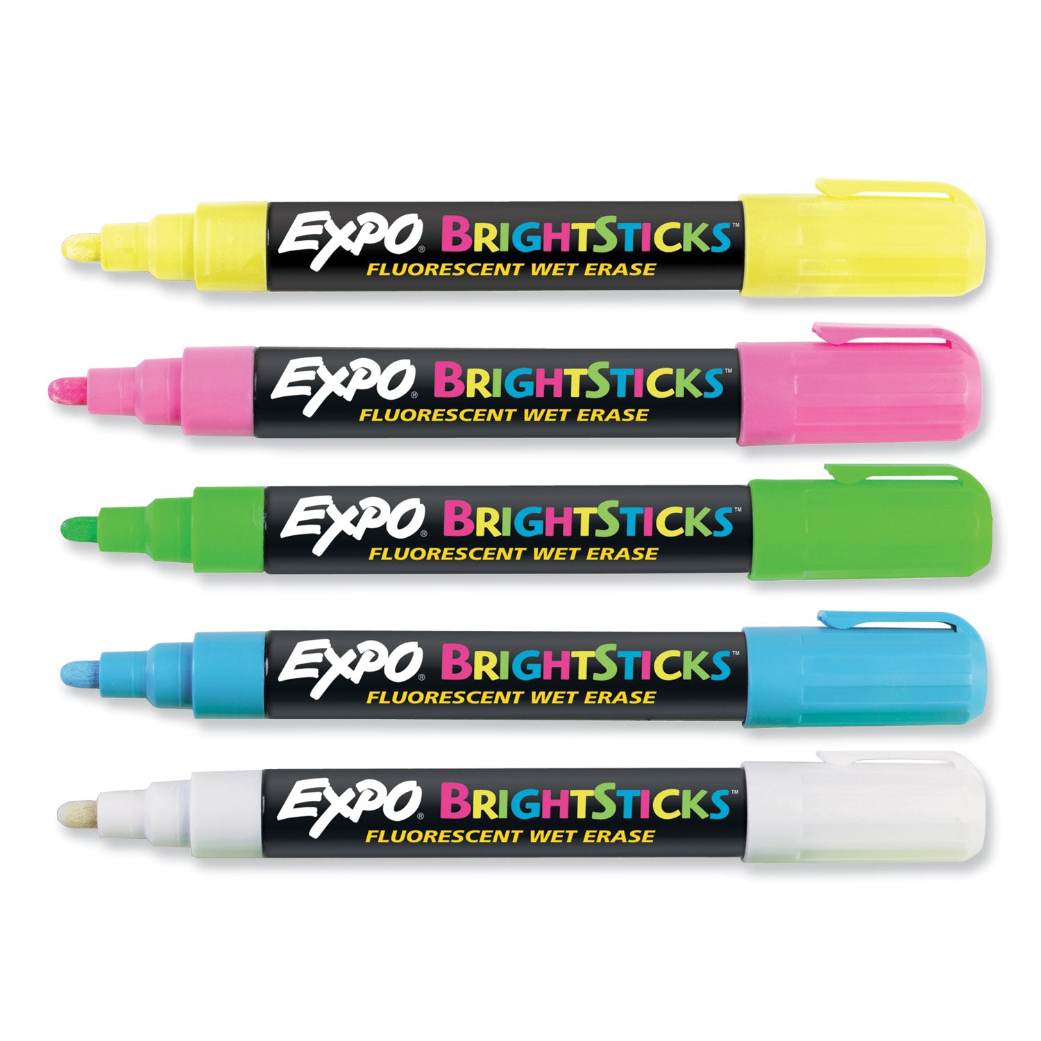 Bright Sticks, Medium Bullet Tip, Assorted Colors, 5/Set - 