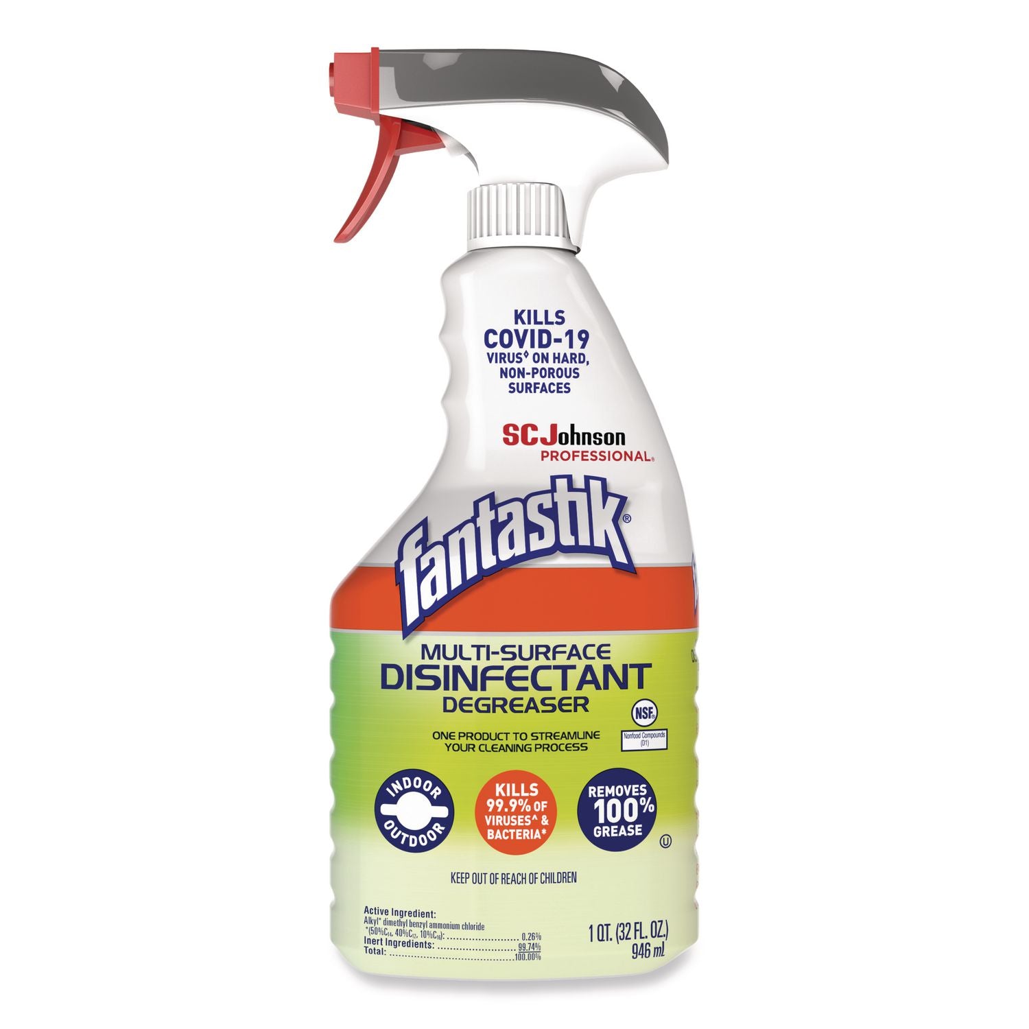 Multi-Surface Disinfectant Degreaser, Herbal, 32 oz Spray Bottle