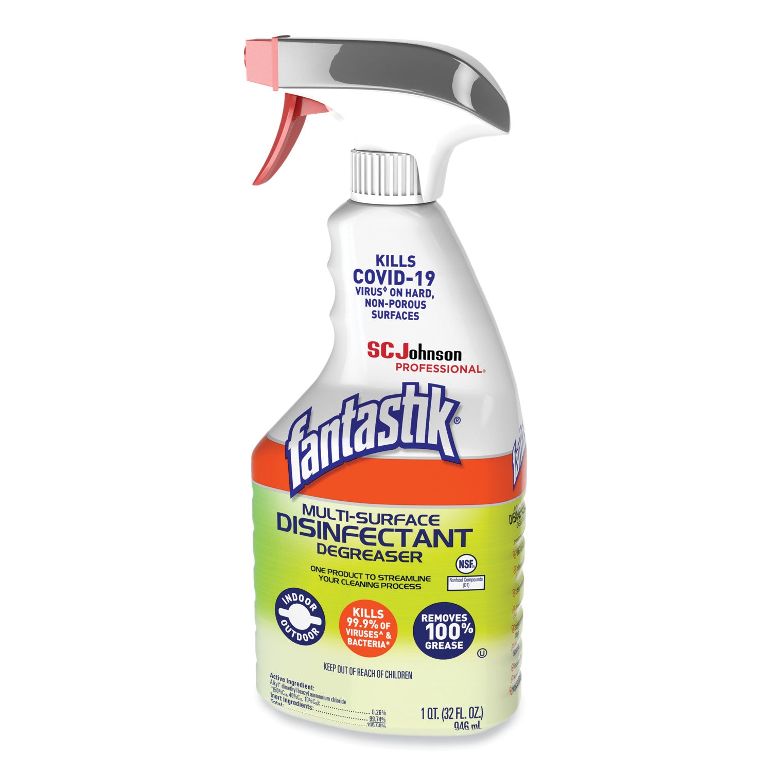 Multi-Surface Disinfectant Degreaser, Herbal, 32 oz Spray Bottle
