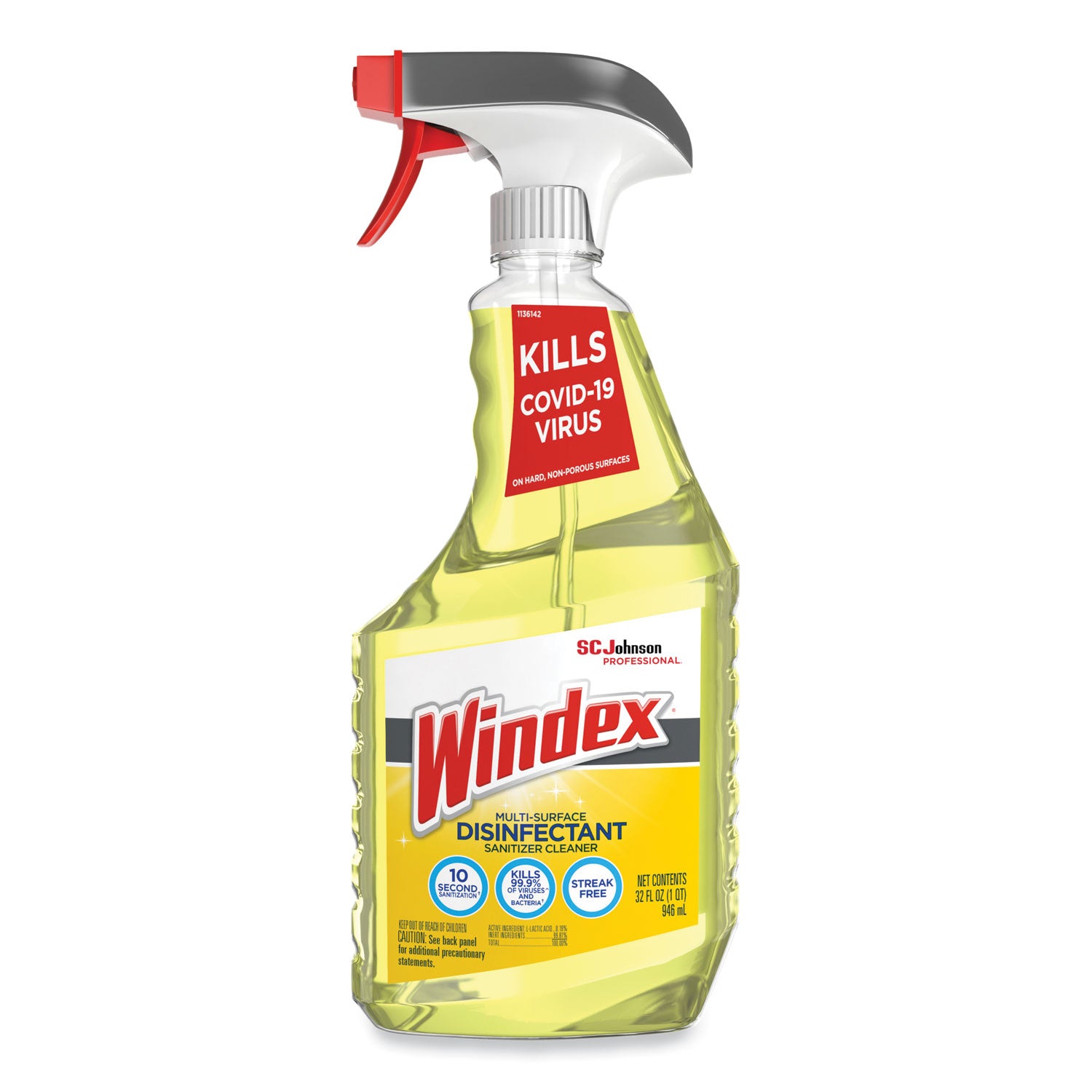 Multi-Surface Disinfectant Cleaner, Fresh Scent, 32 oz Spray Bottle, 8/Carton