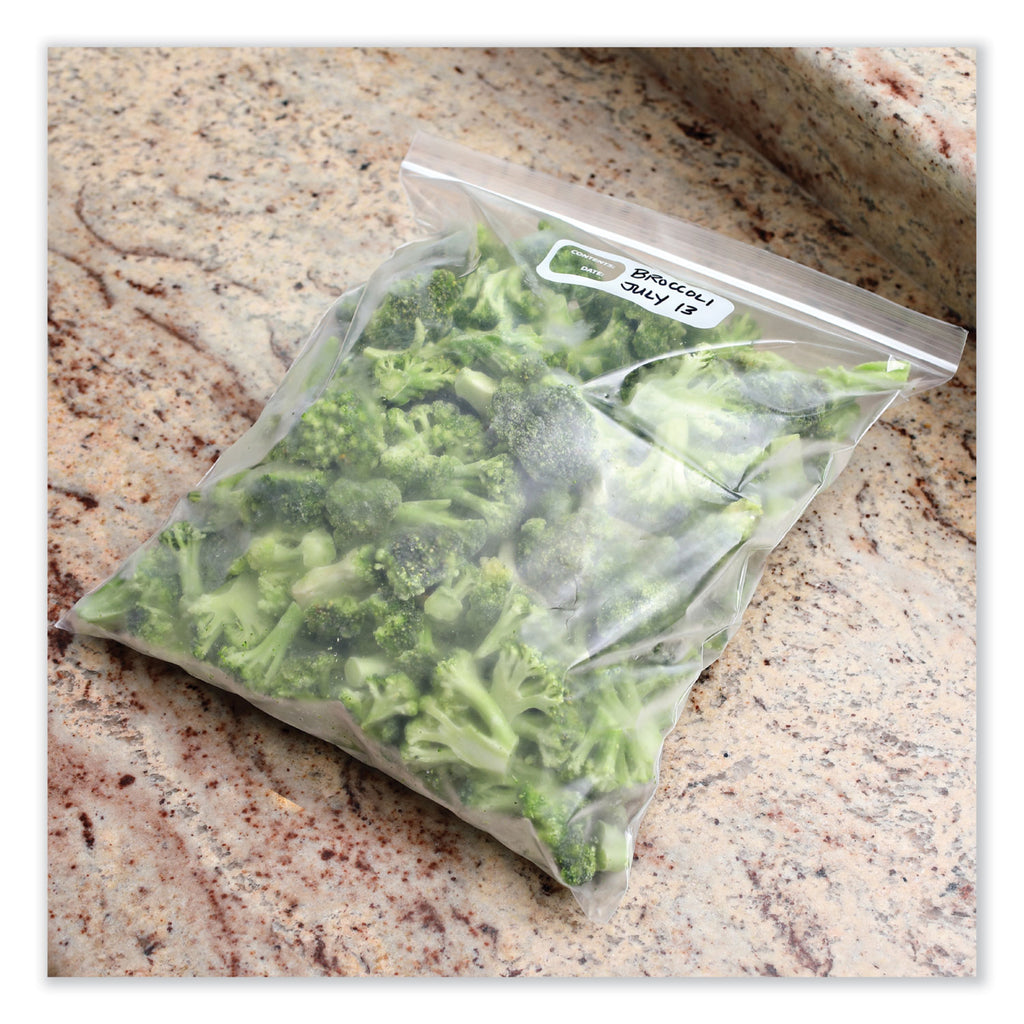 Reclosable Food Storage Bags, 1 gal, 2.7 mil, 10.5" x 11", Clear, 250/Box