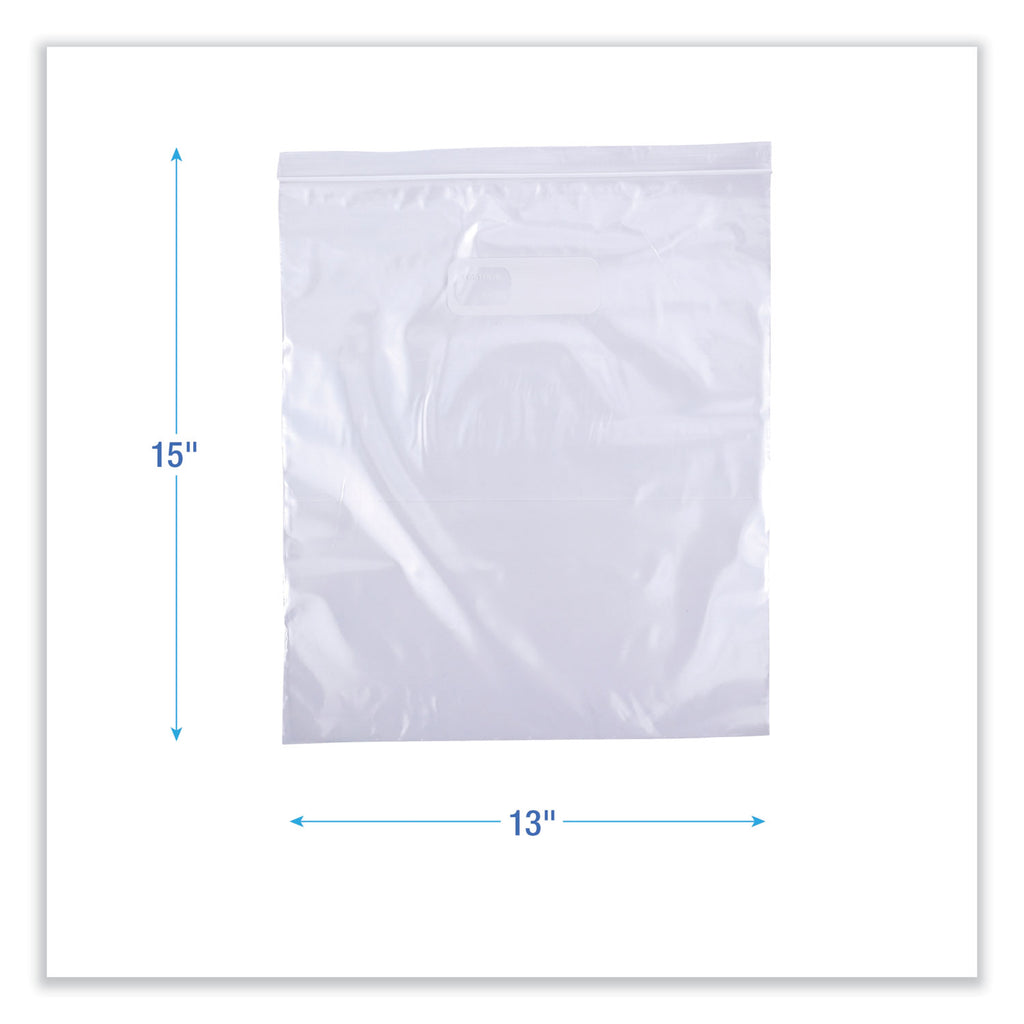 Reclosable Food Storage Bags, 2 gal, 1.75 mil, 13" x 15", Clear, 100/Box