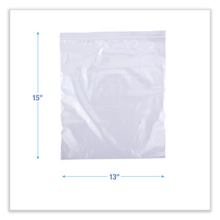 Reclosable Food Storage Bags, 2 gal, 1.75 mil, 13" x 15", Clear, 100/Box