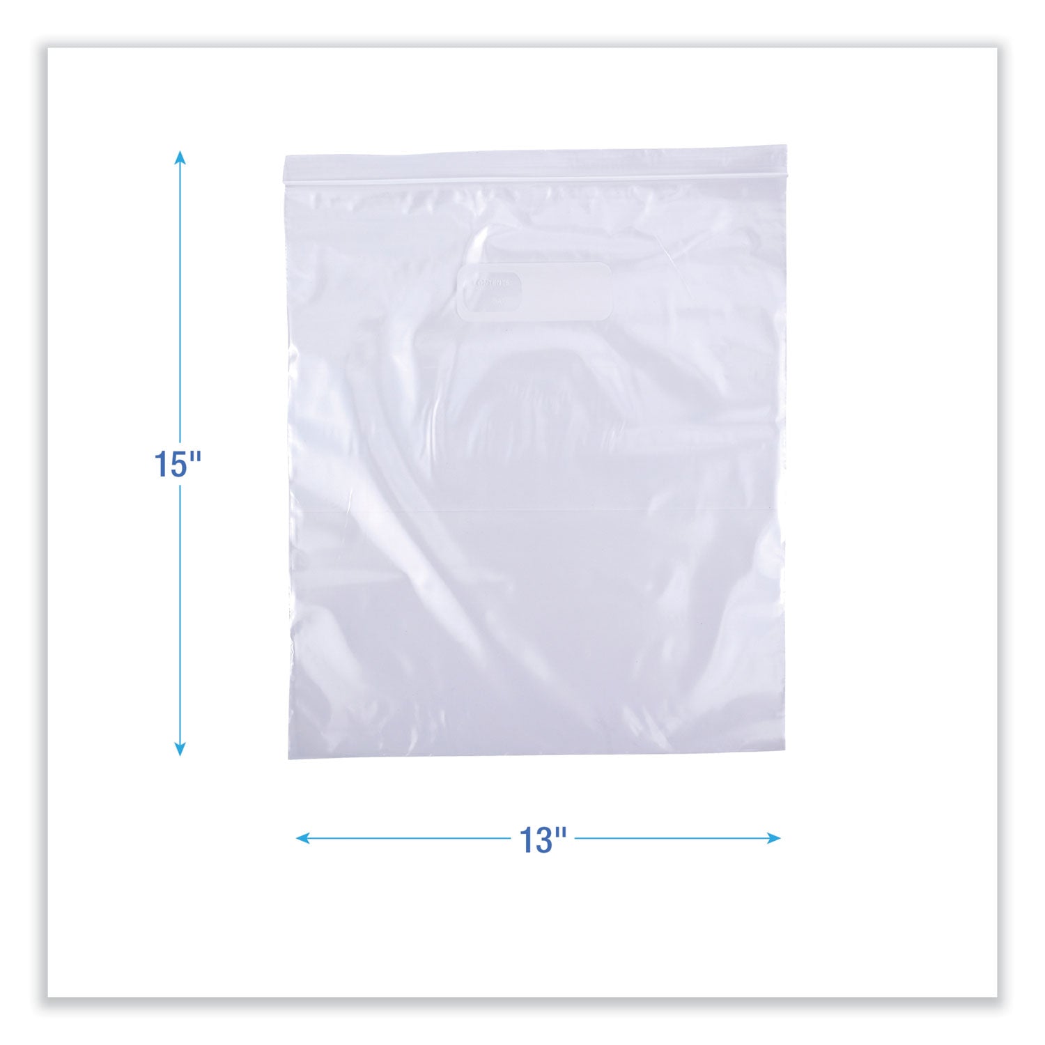 Reclosable Food Storage Bags, 2 gal, 1.75 mil, 13" x 15", Clear, 100/Box