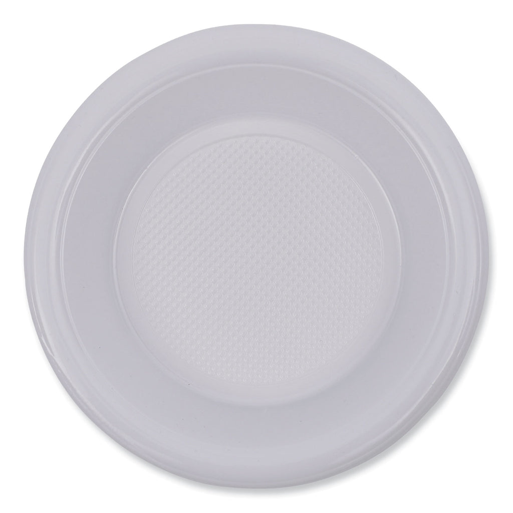 Hi-Impact Plastic Dinnerware, Bowl, 10 to 12 oz, White, 1,000/Carton