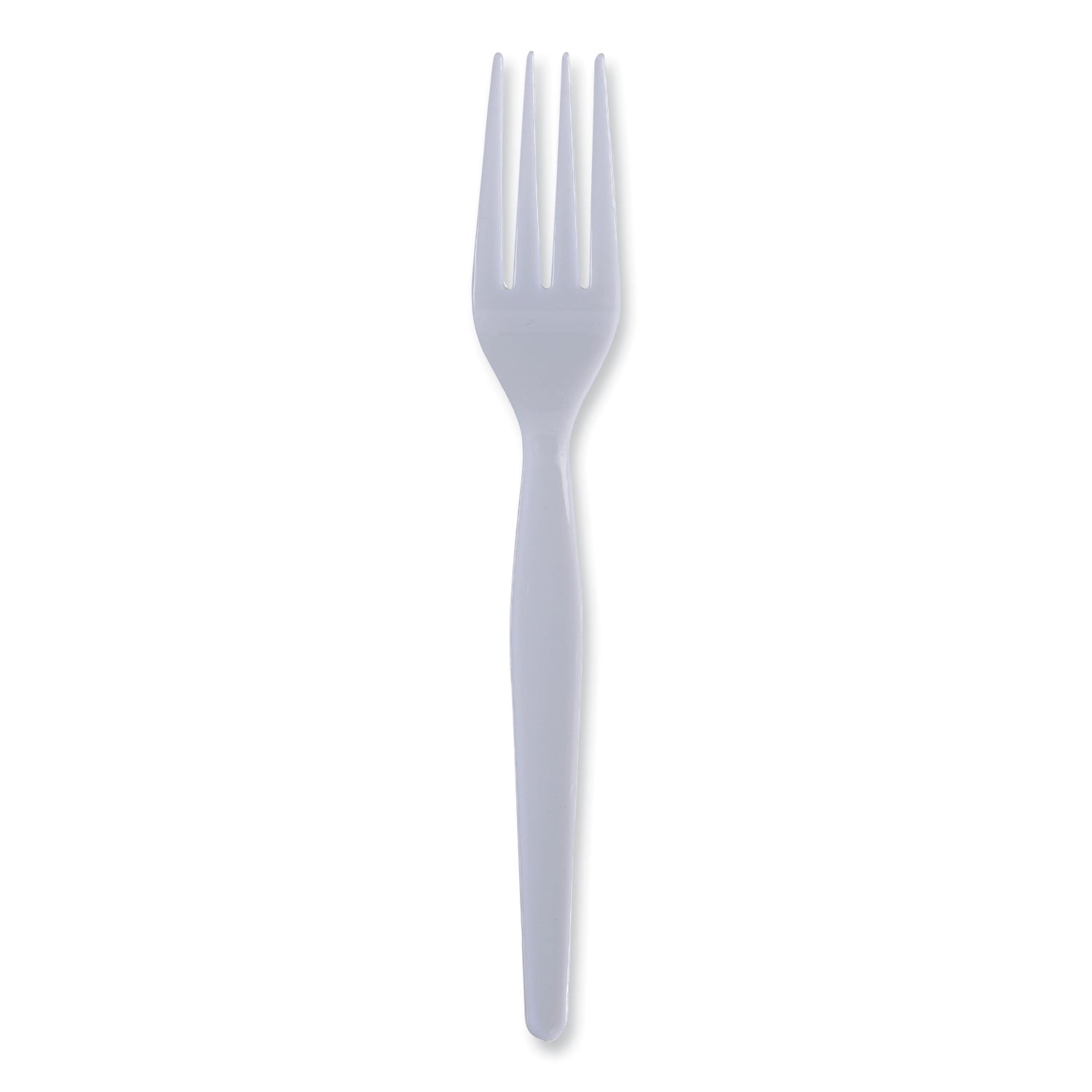 Heavyweight Polystyrene Cutlery, Fork, White, 1000/Carton - 