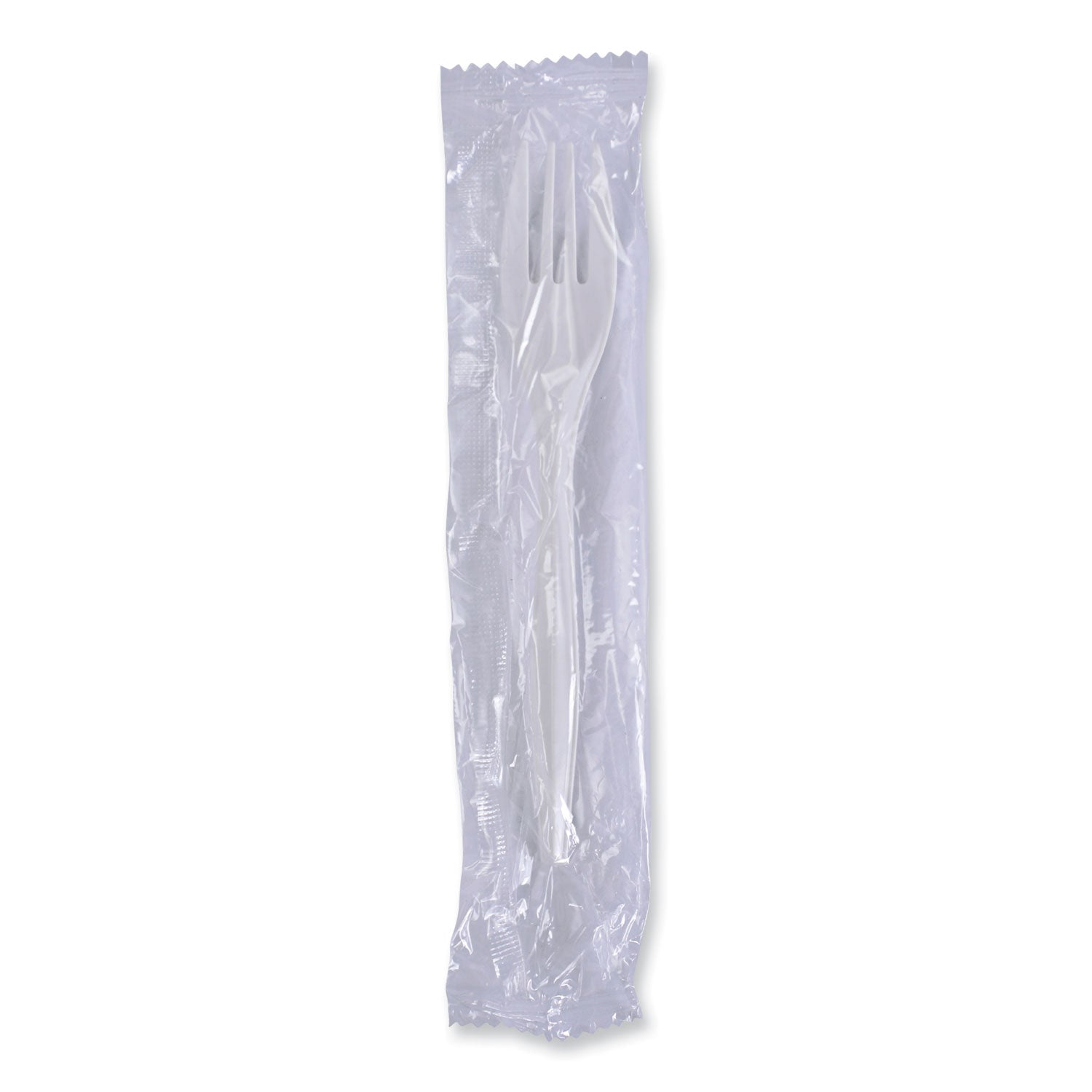 Mediumweight Wrapped Polypropylene Cutlery, Fork, White, 1000/Carton - 