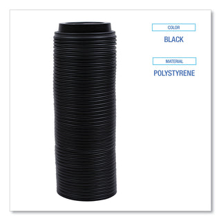 Hot Cup Lids, Fits 8 oz Hot Cups, Black, 1,000/Carton