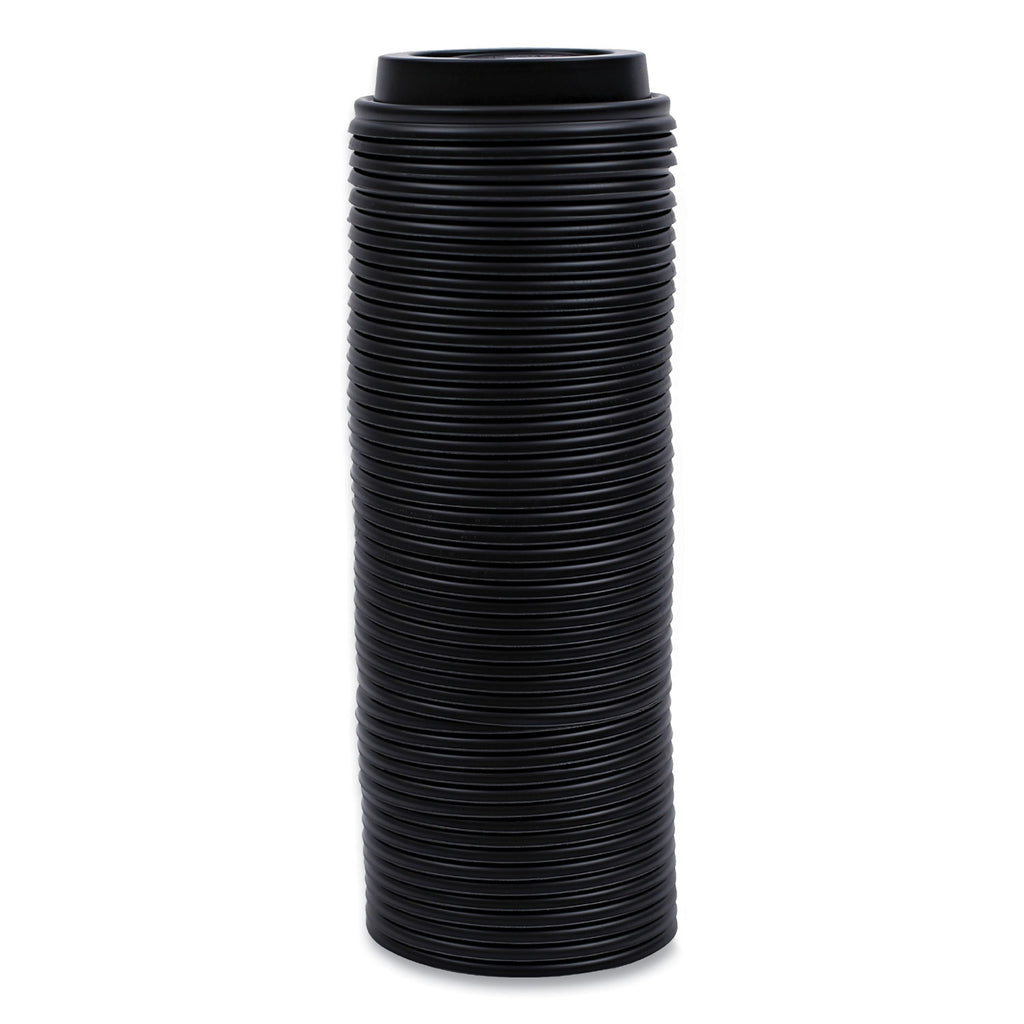 Hot Cup Lids, Fits 10 oz to 20 oz Hot Cups, Black, 1,000/Carton