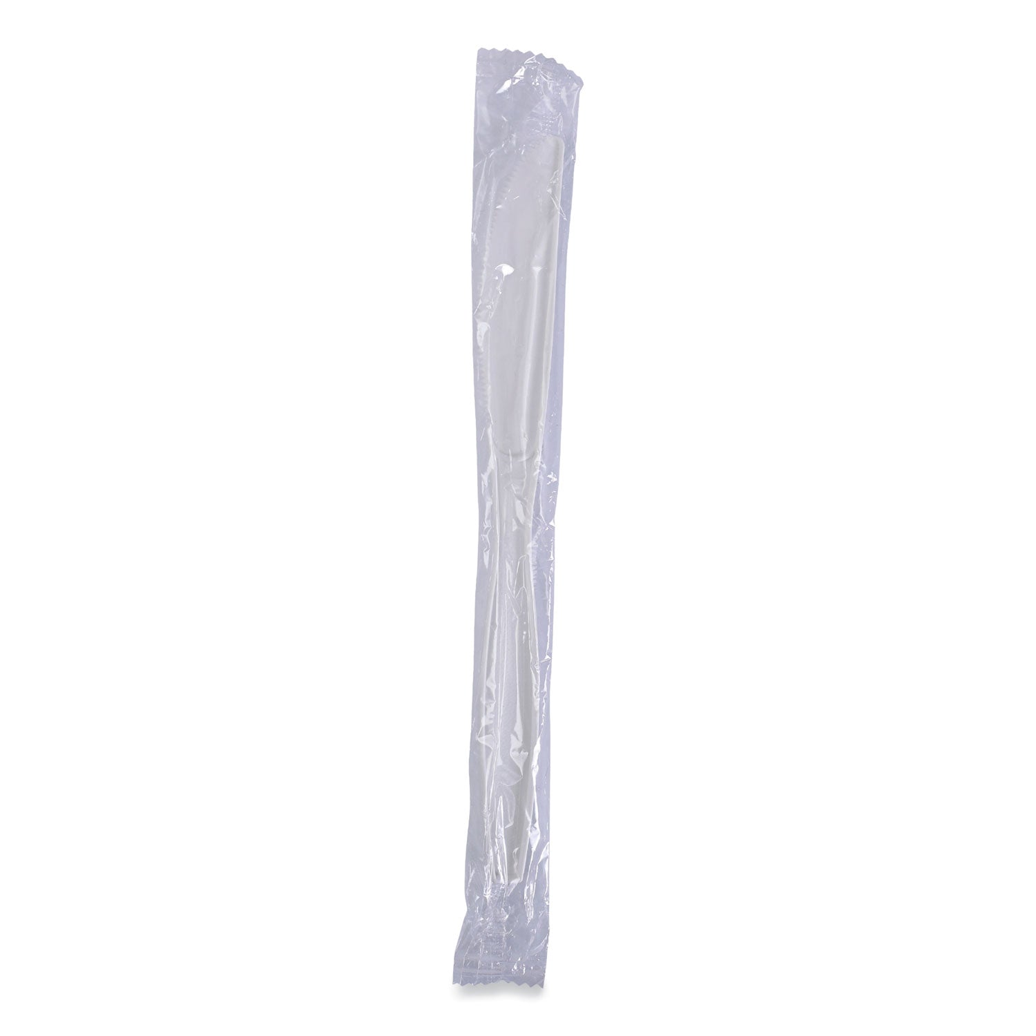Heavyweight Wrapped Polypropylene Cutlery, Knife, White, 1,000/Carton