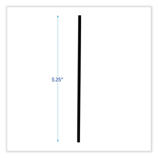 single-tube-stir-straws-525-polypropylene-black-1000-pack-10-packs-carton_bwkstru525b10 - 2