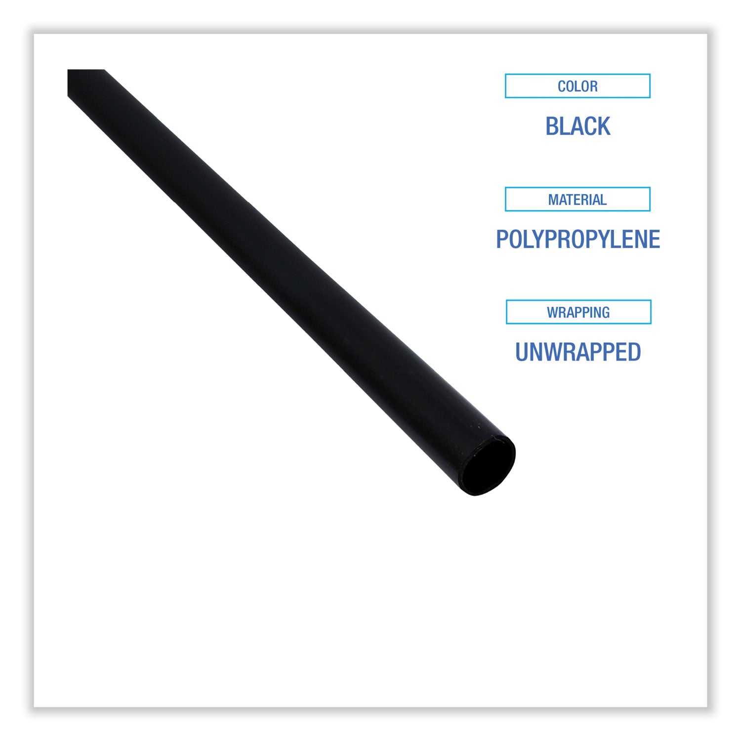 single-tube-stir-straws-525-polypropylene-black-1000-pack-10-packs-carton_bwkstru525b10 - 4
