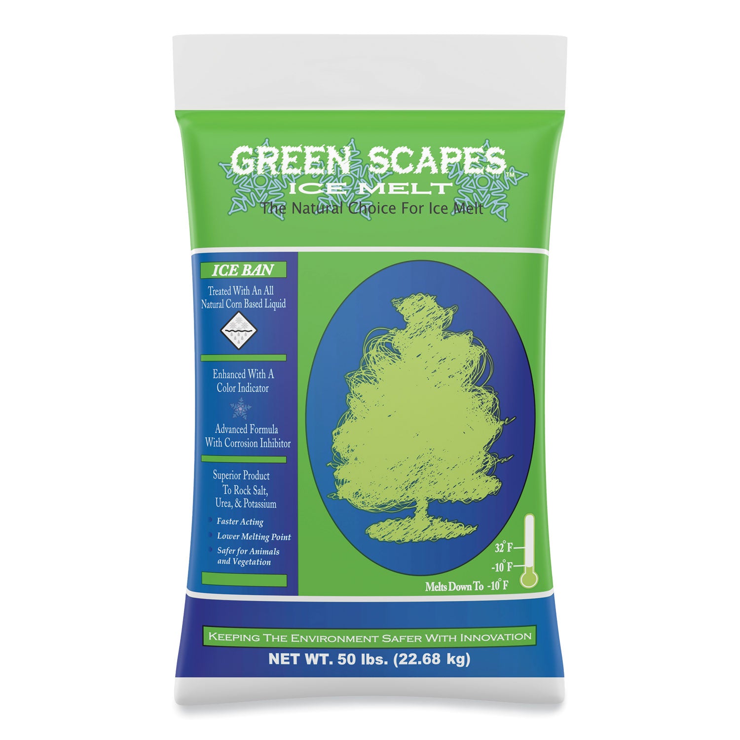 green-scapes-ice-melt-50-lb-bag_scw50bgreen - 1