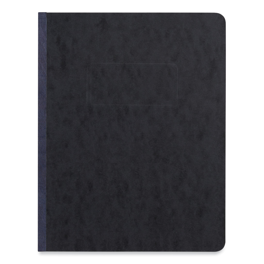 Pressboard Report Cover, Two-Piece Prong Fastener, 3" Capacity, 8.5 x 11, Black/Black - 