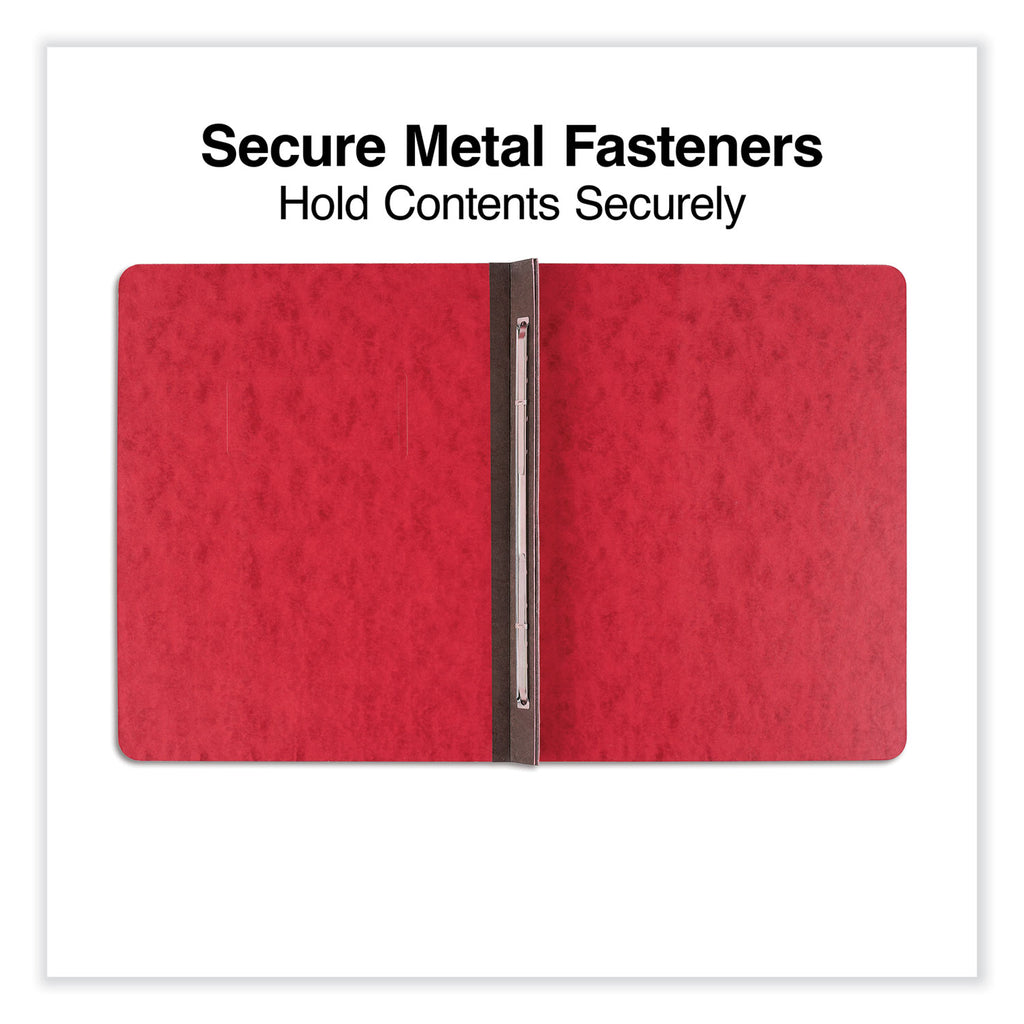 Pressboard Report Cover, Two-Piece Prong Fastener, 3" Capacity, 8.5 x 11, Executive Red/Executive Red - 